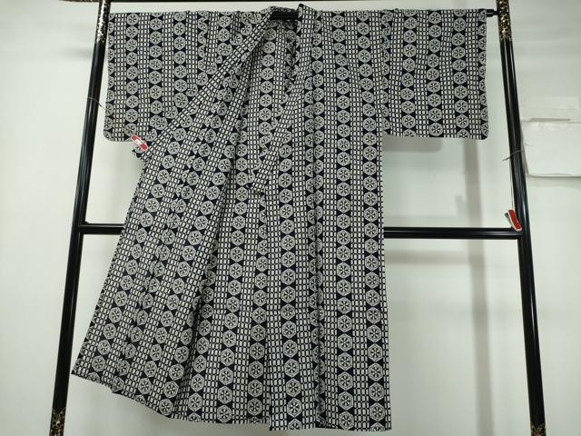 平和屋着物∴夏物　男性　浴衣　源氏車　綿　逸品　CABE9018ng_2