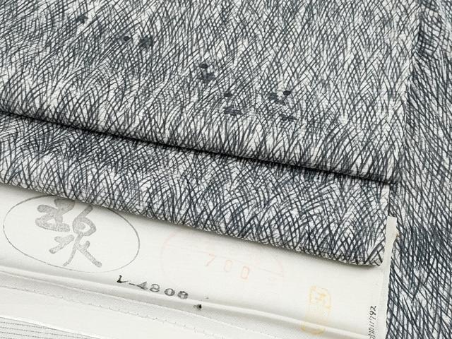 平和屋着物＊夏物　小紋　絽　草花文　五泉　反端付き　正絹　逸品　CABF2472tx