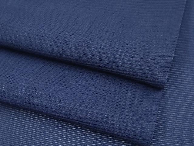 平和屋着物＊夏物　色無地　絽　濃紺地　正絹　逸品　CABF2514tx
