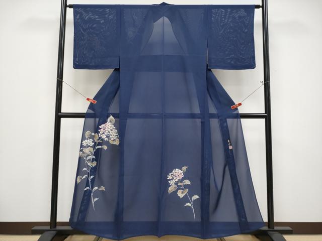 平和屋着物＊夏物 訪問着 作家物 絽 紫陽花 正絹 逸品 未使用