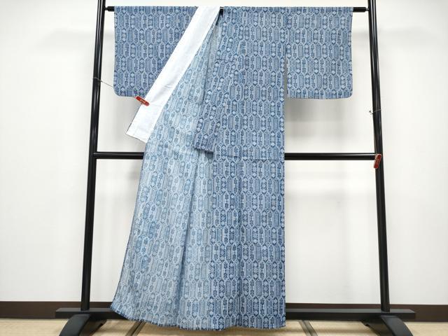 平和屋着物＊夏物　小紋　絽　亀甲吉祥文　洗える着物　CABF2618tx_2