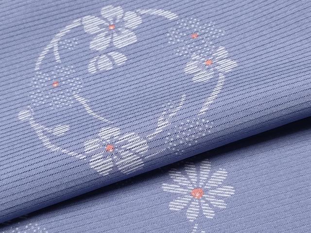 平和屋着物＊夏物　小紋　絽　花丸文　洗える着物　CABF2619tx_4