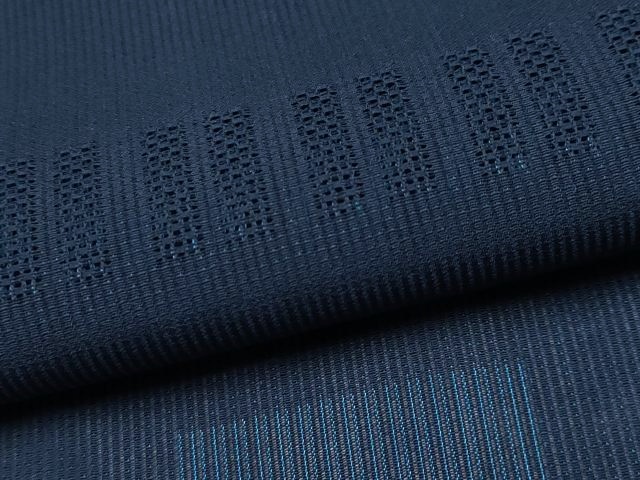 平和屋着物＊夏物　小紋　紗　幾何学文様　正絹　逸品　CABF2656tx_4