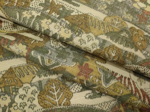 平和屋着物▽上質な紬　単衣　風景文　正絹　逸品　CABF3061ze