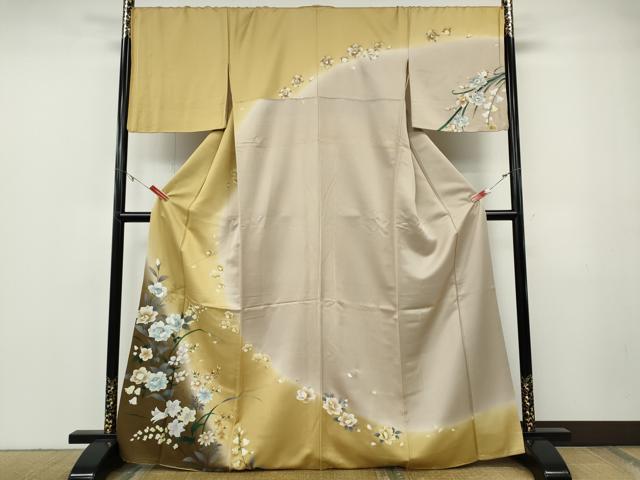 平和屋着物●訪問着　舞花文　暈し染め　金彩　正絹　逸品　CABF3217ut 35,490円