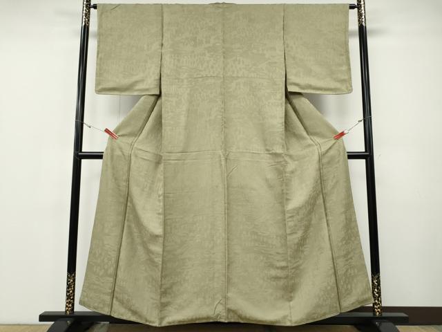 平和屋着物●上質な色無地　人物風景地紋　蒸栗色　正絹　逸品　CABF3236ut_1