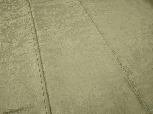 平和屋着物●上質な色無地　人物風景地紋　蒸栗色　正絹　逸品　CABF3236ut_3