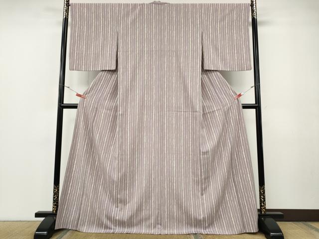 平和屋着物●洗える最高級着物　＜英＞はなぶさ謹製　小紋　変わり縞　洗える着物　CABF3247ut_1