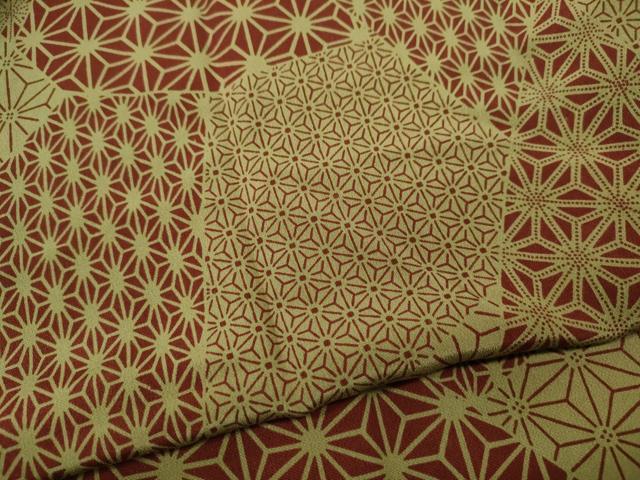 平和屋着物○長襦袢 無双仕立て 切嵌麻の葉文 やまと誂製 正絹 逸品