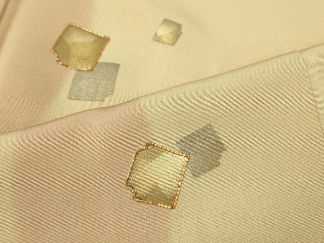 平和屋着物●訪問着　駒刺繍　破れ色紙立涌文　金銀彩　大丸扱い　正絹　逸品　未使用　CABF3356ut_5