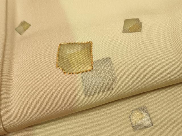平和屋着物●訪問着　駒刺繍　破れ色紙立涌文　金銀彩　大丸扱い　正絹　逸品　未使用　CABF3356ut_6