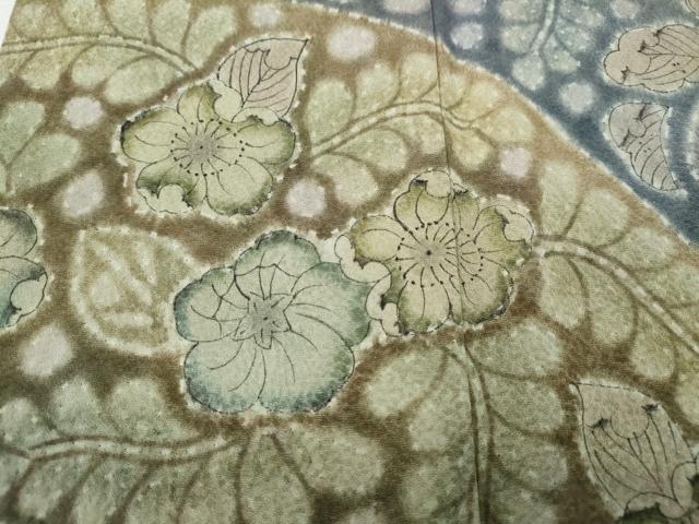 平和屋着物○樋熊哲也 訪問着 辻が花 絞り 手描き ロング丈 正絹 逸品