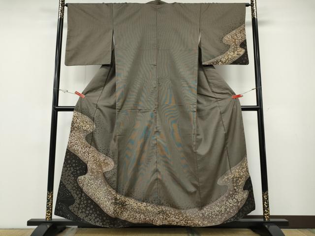 平和屋着物●訪問着　本場大島紬　絞り　エ霞舞桜文　正絹　逸品　CABF3425ut 27,885円