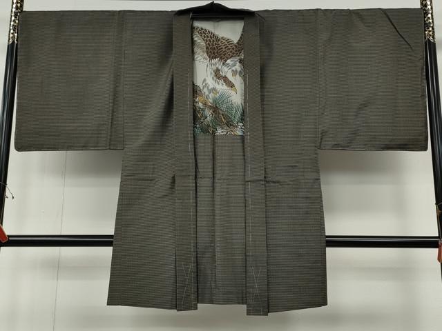 平和屋着物○男性 本場大島紬 アンサンブル 吉祥文 正絹 逸品 未使用