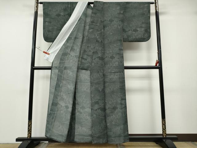 平和屋着物＊夏物　小紋　紗　五重塔　樹林文　洗える着物　CABF3574ut_2