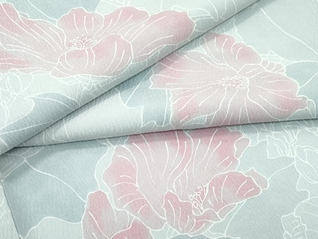 平和屋着物▽上質な小紋　単衣　花尽くし　正絹　逸品　CABF4431rv