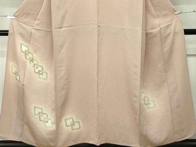 平和屋着物▽訪問着　単衣　刺繍　吉祥花文　暈し染め　金糸　正絹　逸品　CABF4530rv_2