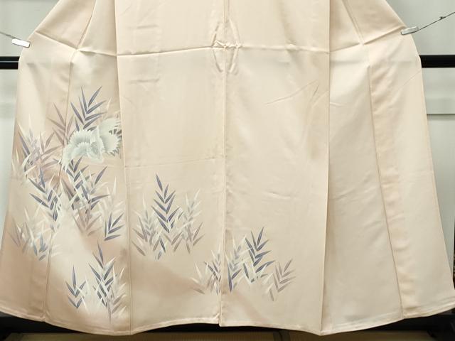 平和屋着物▽訪問着　単衣　飛鶴草木文　暈し染め　正絹　逸品　CABF4536rv_2