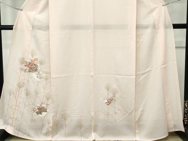 平和屋着物＊夏物　訪問着　絽　雪輪草花文　金彩　正絹　逸品　CABF4587rv_2