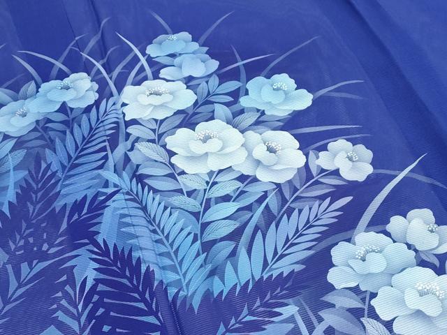 平和屋着物＊夏物　訪問着　絽　草花文　正絹　逸品　CABF4600rv_3