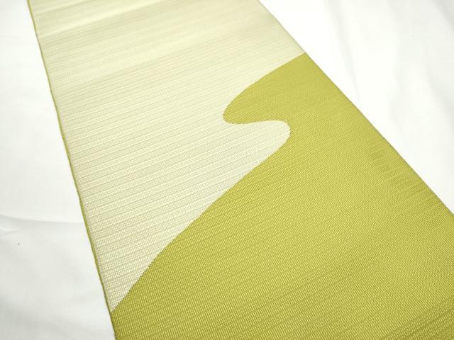 平和屋着物●八寸名古屋帯　すくい織　流水文　正絹　逸品　CABF5294hy_1
