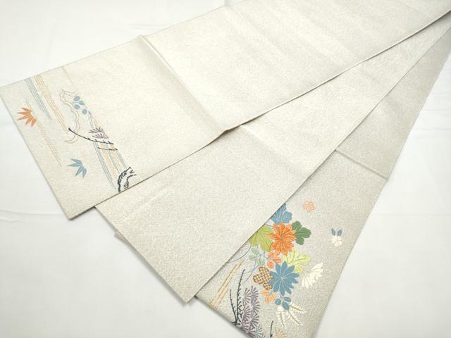 平和屋着物●太鼓柄袋帯　唐織　綴れ　龍松竹梅花文　金糸　正絹　逸品　CABF5309hy_6