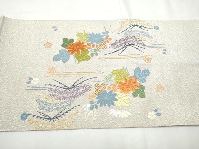 平和屋着物●太鼓柄袋帯　唐織　綴れ　龍松竹梅花文　金糸　正絹　逸品　CABF5309hy_5