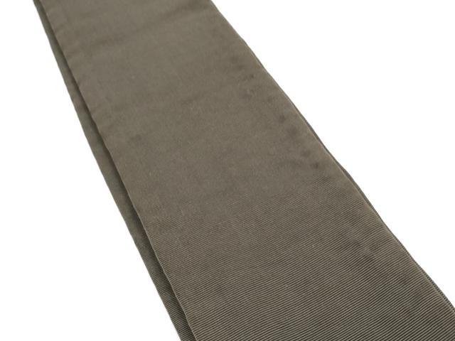 平和屋着物●男性　本場筑前博多織　角帯　色無地　黒像色　正絹　逸品　CABF5409hy_2