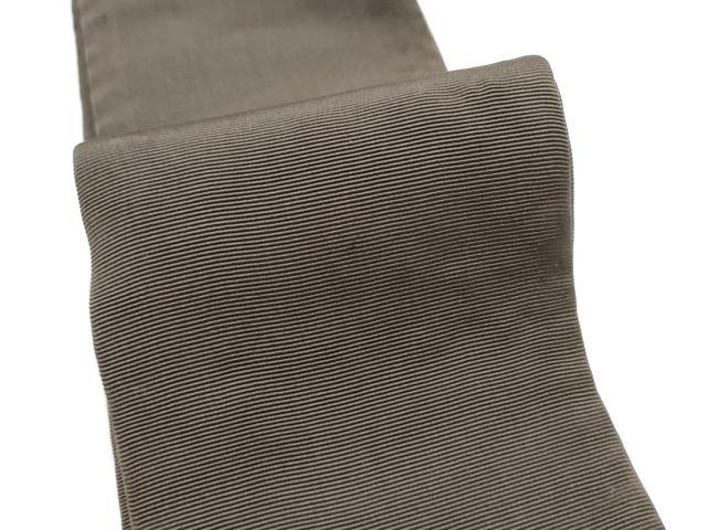平和屋着物●男性　本場筑前博多織　角帯　色無地　黒像色　正絹　逸品　CABF5409hy_3