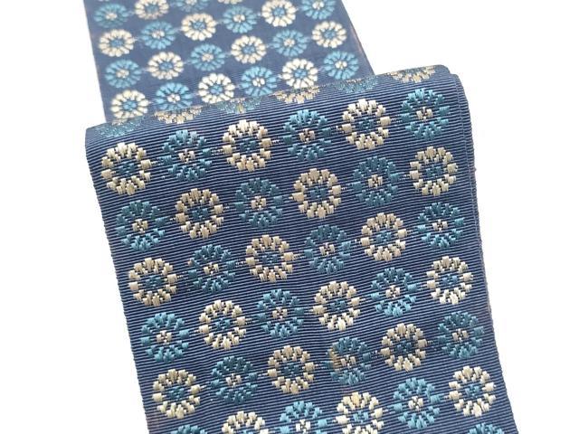 平和屋着物●男性　本場筑前博多織　角帯　いちご錦　正絹　逸品　CABF5564hy_3