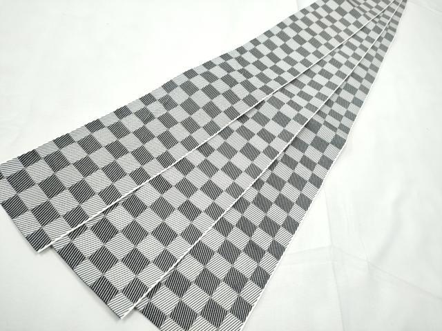 平和屋着物●男性　角帯　市松文様　一重帯　CABF5567hy