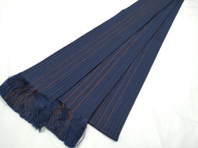 平和屋着物●男性　角帯　間道　正絹　逸品　CABF5593hy_6