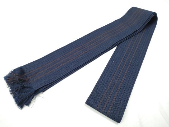 平和屋着物●男性　角帯　間道　正絹　逸品　CABF5593hy_1