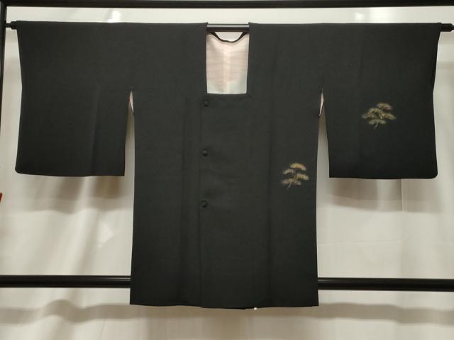 平和屋着物＃道行コート　鉾　吉祥文　黒地　金彩　正絹　逸品　CABF6169dy 18,200円