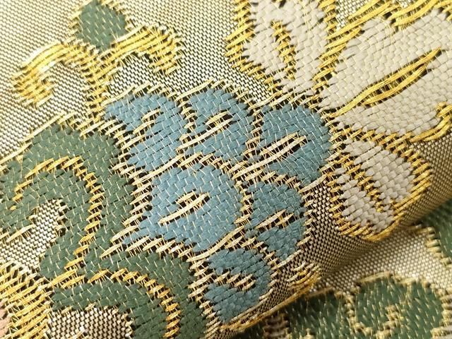 平和屋着物●六通柄袋帯　花鳥文　金銀糸　正絹　逸品　CABF6280dy_4
