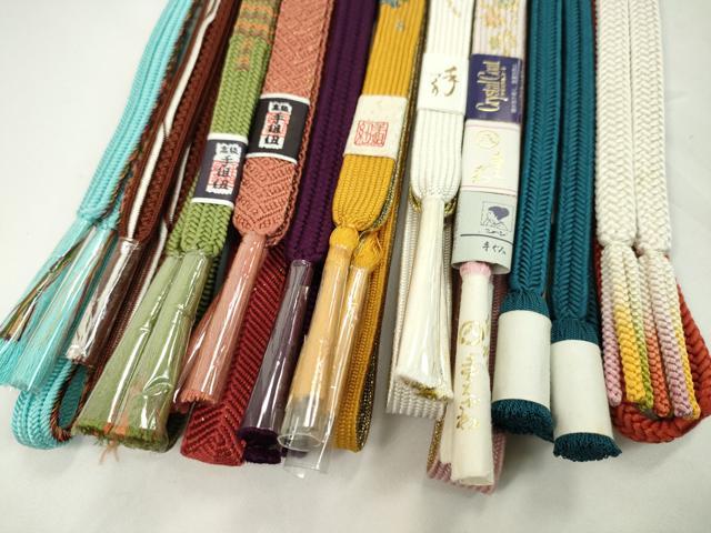平和屋着物●和装小物　帯締め10本セット　高麗組　冠組　伊賀手組み・前沢工房謹製　礼装用　金糸　逸品　未使用　CABF7228ju_3