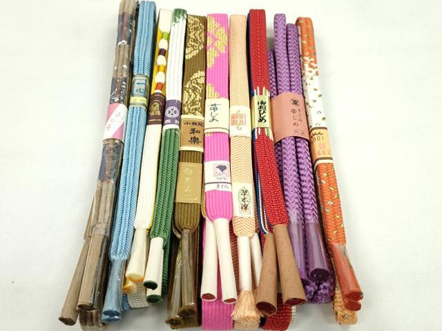 平和屋着物●和装小物　帯締め10本セット　高麗組　草木染　西武百貨店扱い　逸品　未使用　CABF7263ju