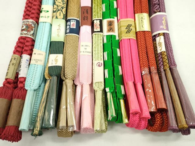 平和屋着物●和装小物　帯締め10本セット　高麗組　笹浪組　御岳組　堅牢草木染　金糸　逸品　未使用　CABF7280ju_2