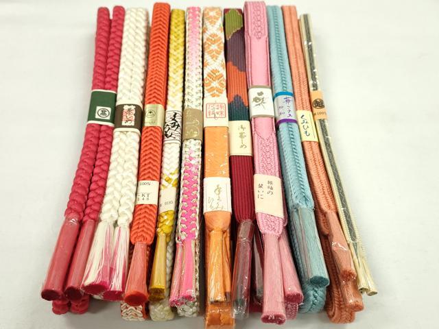 平和屋着物●和装小物　帯締め10本セット　高麗組　三越扱い　高島屋扱い　金糸　逸品　未使用　CABF7286ju