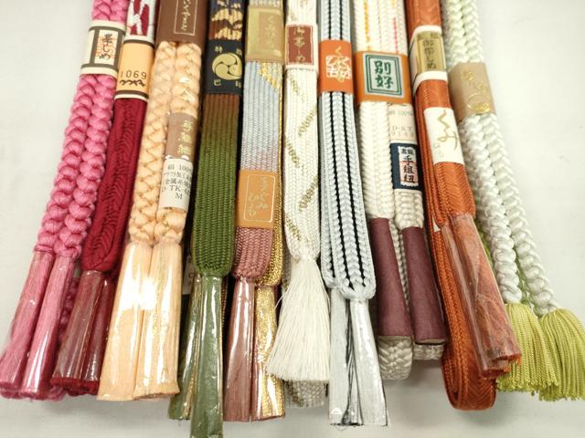平和屋着物●和装小物　帯締め10本セット　高麗組　礼装用　丸組　やまと誂製　金糸　逸品　未使用　CABF7295ju_2
