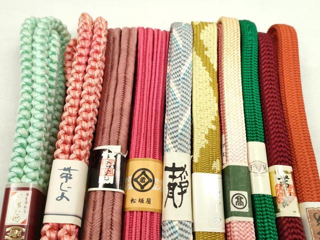 平和屋着物●和装小物　帯締め10本セット　高麗組　畝打組　高島屋扱い　松坂屋扱い　金糸　逸品　未使用　CABF7310ju_1