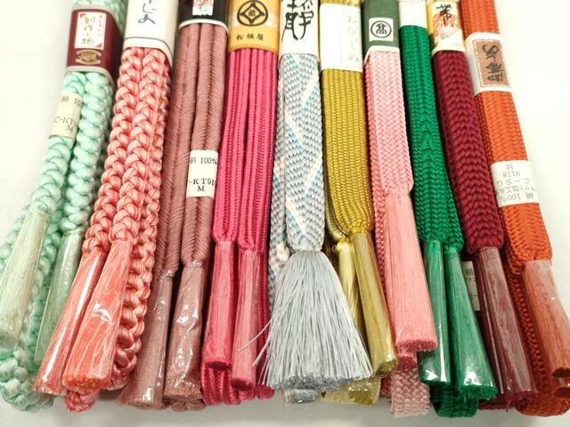 平和屋着物●和装小物　帯締め10本セット　高麗組　畝打組　高島屋扱い　松坂屋扱い　金糸　逸品　未使用　CABF7310ju_2