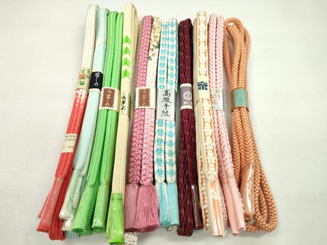 平和屋着物●和装小物　帯締め10本セット　御岳組　小桜組　丸組　西武百貨店扱い　逸品　未使用　CABF7325ju