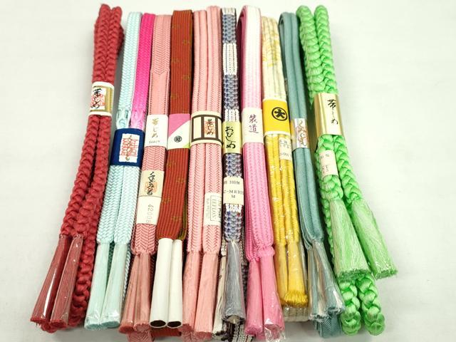 平和屋着物●和装小物　帯締め10本セット　冠組　高麗組　三越扱い　大丸扱い　逸品　未使用　CABF7329ju