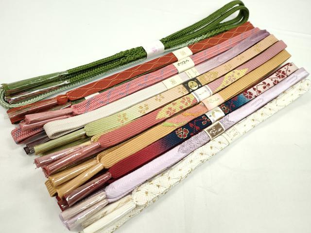 平和屋着物●和装小物　帯締め10本セット　高麗組　唐組　礼装用　金糸　逸品　未使用　CABF7485ju