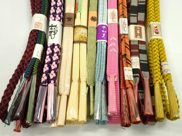 平和屋着物●和装小物　帯締め10本セット　大和組　紬地　丸組　三越扱い　さが美扱い　銀座くのや　逸品　未使用　CABF7558ju_2
