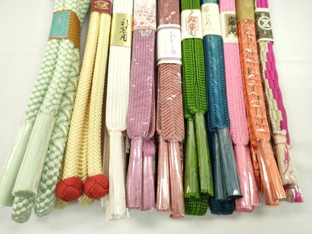 平和屋着物●和装小物　帯締め10本セット　高麗組　笹浪組　礼装用　そごう扱い　金糸　逸品　未使用　CABF7559ju_2