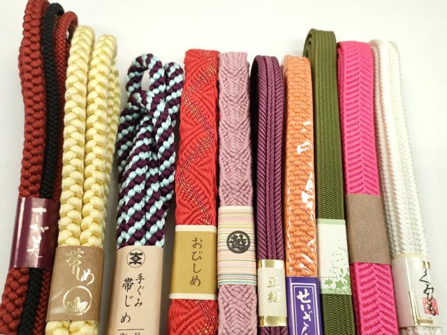 平和屋着物●和装小物　帯締め10本セット　高麗組　唐組　笹浪組　さんび謹製　三越扱い　さが美扱い　金彩　逸品　未使用　CABF7564ju_1
