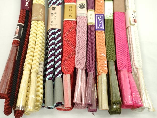 平和屋着物●和装小物　帯締め10本セット　高麗組　唐組　笹浪組　さんび謹製　三越扱い　さが美扱い　金彩　逸品　未使用　CABF7564ju_2