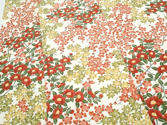 平和屋着物▽上質な小紋　単衣　枝花文　正絹　逸品　CABF7698th_3